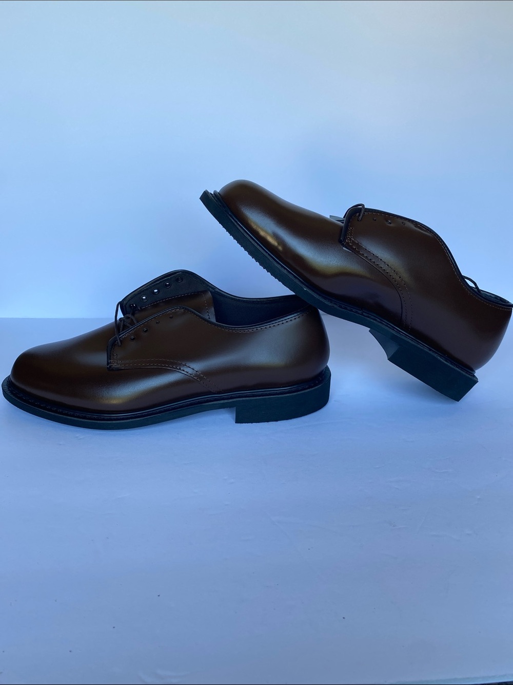 Capps Shoe Company Men’s AGSU Brown Leather Oxfords 9.5 3E - Picture 5 of 9
